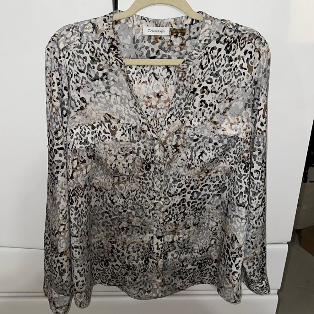 Women’s Leopard Print Button Down Shirt